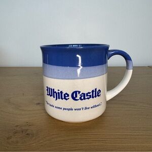 Vintage White Castle Blue and Cream Mug